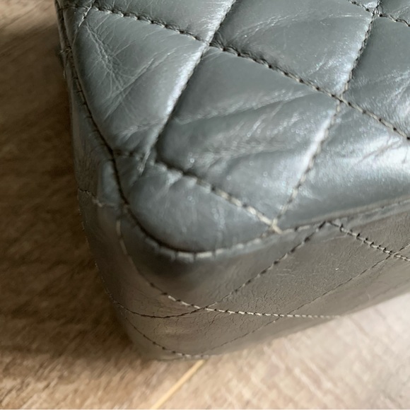 Chanel Lambskin mini rectangular in grey - Picture 7 of 14